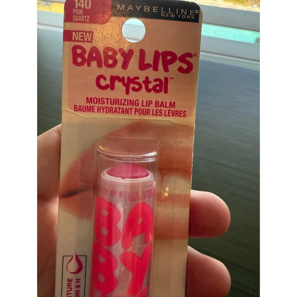 NOS Maybelline‎ Baby Lips Crystal Moisturizing Lip Balm 140 Pink Quartz New